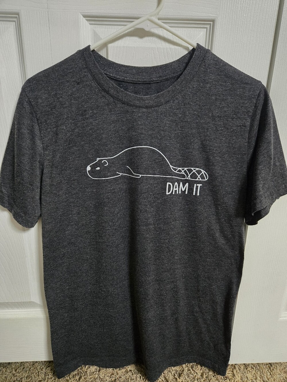 Gray 'Dam It' Beaver Graphic Tee